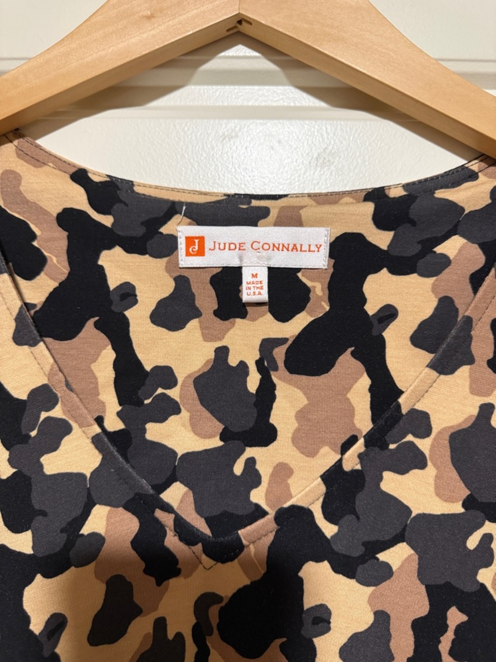 Jude Connally Tan & Black Camo-Print Midi Dress - Picture 2 of 6